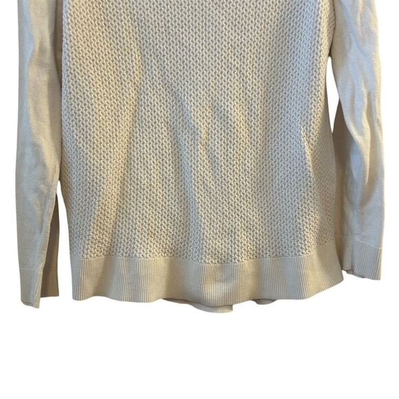 Ann Taylor Women's Large White Knit Pullover Sweater Long Sleeve - Picture 4 of 7